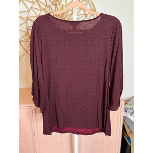 Women's Liz Claiborne Blouse -‎ Size L - Burgundy